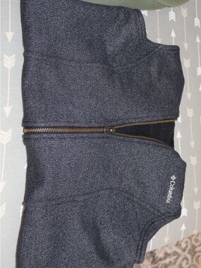 Columbia Charcoal Gray Full-Zip Knit Vest